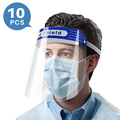 Écran facial de sécurité Écran facial transparent respirant(10 PCS)