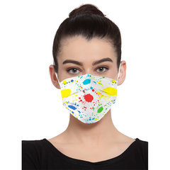 Masque facial jetable imprimé multicolore Tie Dye Adulte 3 plis (50 PCS - 5 couleurs)